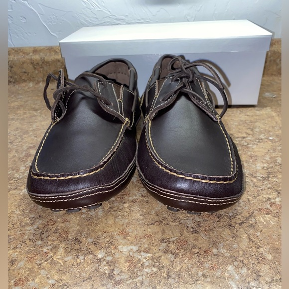 Minnetonka Mens Driving Moccasin in Brown Style#862 - Picture 9 of 9